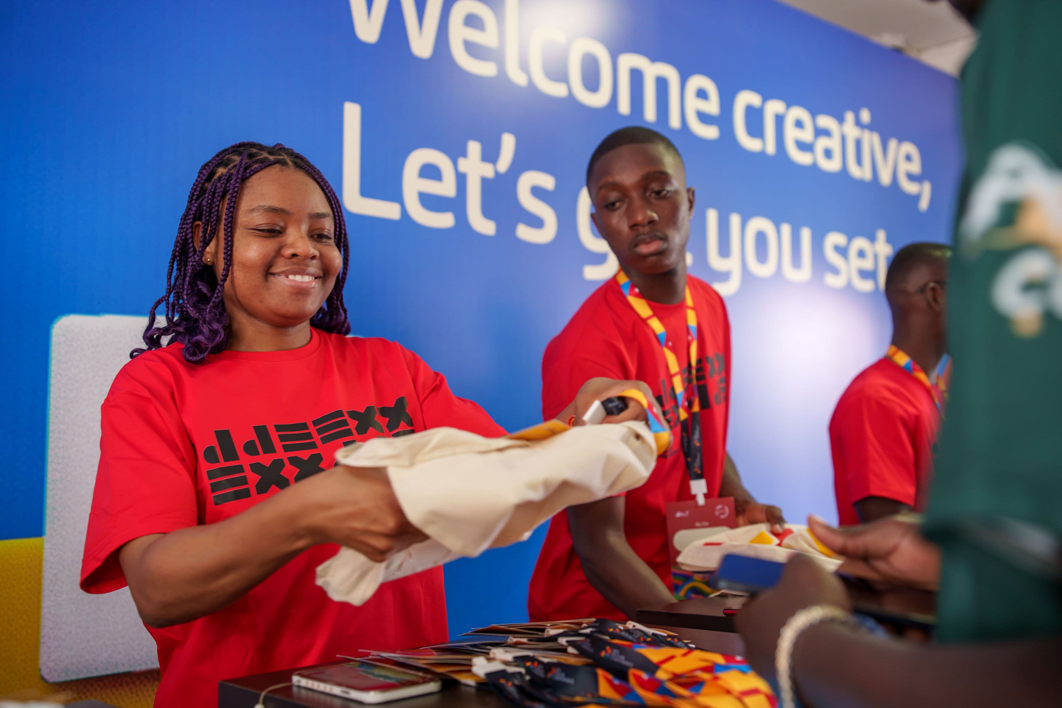 Young creatives at a dEX Ghana event